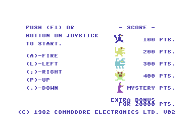 Wizard of Wor title screen for Commodore 64